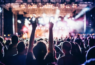Personas disfrutando de un concierto