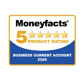 Moneyfacts Awards. Business Current Account 2026 5-star product rating. 