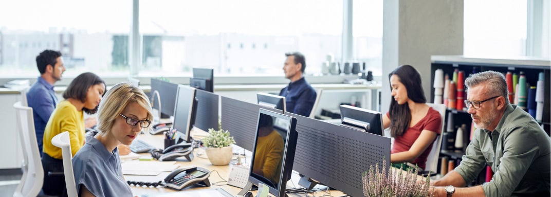 people working in the office