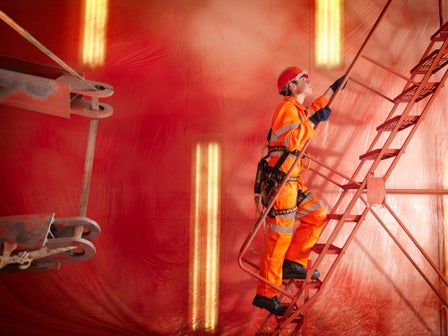 Se puede ver unas escaleras