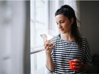 woman with cellphone
