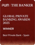 The Banker. Global Private Banker Awards 2025 Winner. Best Private Bank Spain