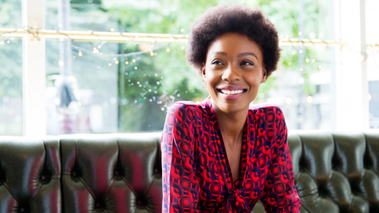 Woman smiling