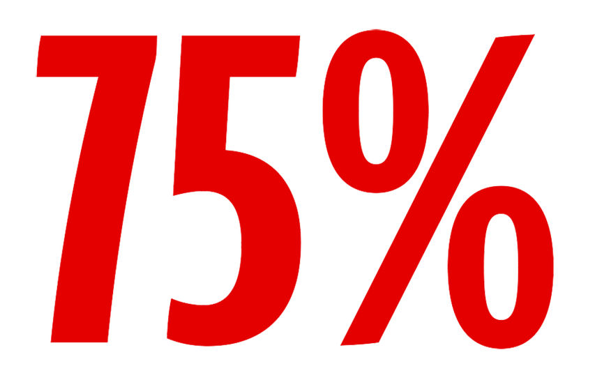 75 Percent Graphic